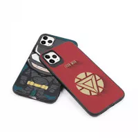 Tpu Leather Iron Man Case iPhone X / Xs Xr Xs Max 6 / 6S 7 / 8 Plus