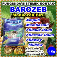 Barozeb 1 Kg Fungisida Kontak Sistemik Mankozeb Biru Plus Silika