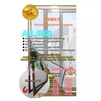 KAMUX DIY ALL SIZE 0,5 - 1m2 Kawat Nyamuk Magnet Kasa Jendela Tirai