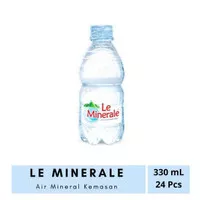 Le Minerale Lemineral 330 ML Mini Air Mineral Botol Kecil 1 Dus (1 Dus