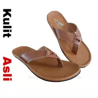 Sandal Pria Kulit Asli Garut Sandal Kekinian Full Up Sandal Jepit Cowo