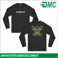 Baju Kaos Anime Logo One Piece Straw Hat Pirates Lengan Panjang