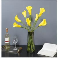 Bunga Calla Lily Artificial Latex Import (70cm) - Yellow