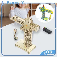 Tower Crane Mainan Elektrik DIY Mainan Menara Derek Elektronik Puzzle