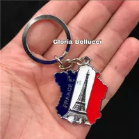 gantungan kunci paris menara eiffel tower souvenir keychain prancis