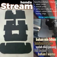 Karpet Mobil Mie Bihun Honda Stream Full Bagasi ~ Bahan 1 warna