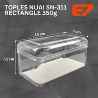 Toples Kue NUAI SN-311 - Rectangle 350gram, Toples Roti/Kue/Makanan