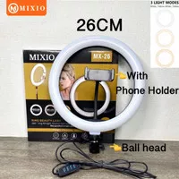 MIXIO RING LIGHT LED 26CM Lampu 26 cm Make Up Vlog Lampu Ringlight