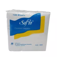 (DUS) Softo Tissue Cocktail Napkin 100s - Tisu Kotak 