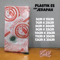 Plastik Es Jerapah PE size 5x15, 7x25, 8x30, 9x33 10x35, 11x35, 12x35