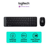 Logitech MK215 Combo Keyboard dan Mouse Wireless Compact