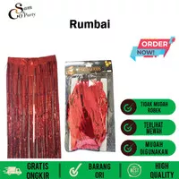 backdrop/ tirai foil/ rumbai foil/ banner rumbai/ tirai rumbai foil