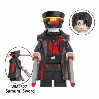 Minifigure Samurai Sword Katana Man Chainsaw Man Figure Brick Mainan