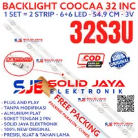 BACKLIGHT TV LED COOCAA 32 INC 32S3U LAMPU BL 6K 3V 32S3 U COCA KOKA