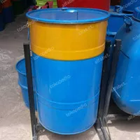 tempat sampah/tong sampah besi/drum besi/tong gantung 60 liter murah