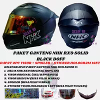 HELM NHK RX9 SOLID BLACK DOFF