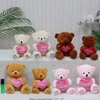 boneka teddy bear hati valentine. valentine doll. valentine gift
