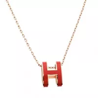 Hermes pop H necklace 18 K with diamond flip Diamond Jewelry
