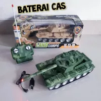 Mainan Rc War Tank Baterai Cas anak - Mobil Tank Army Remote Control
