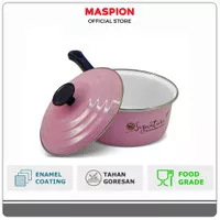 Maspion panda signature saucepan 18 cm with cover - panci enamel