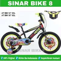 Sepeda Anak Laki 16 18 BMX Atlantis -03L Usia 2-10 Tahun Musik&lampu