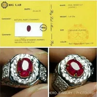 NATURAL RED PIGEON BLOOD RUBY BIRMA # BATU CINCIN PERMATA MERAH DELIMA