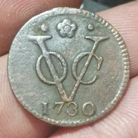 A1575 Coin Voc Holland 1 Duit Tahun 1730 Kondisi Bekas Seperti Gambar