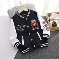 Bear Love Jacket baseball Varsity Anak-anak