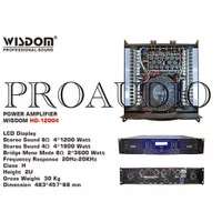 Power Wisdom HD12004 4 Channel Power Amplifier Wisdom HD-12004 Ori