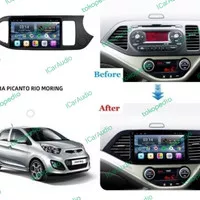 frame head unit android 9 inch kia picanto 2011 - 2017