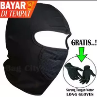 Masker Pengendara Motor Masker ninja Motif Polos 1pcs