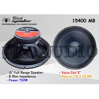 Speaker Komponen Black Spider 15 Inch 15400 M BS 15400M Original