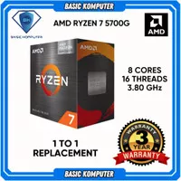 PROCESSOR AMD RYZEN 7 5700G 3.8 GHz BOX CPU SOCKET AM4 GARANSI 3 TAHUN