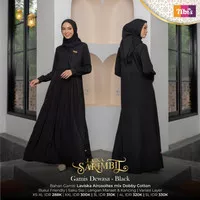 Gamis Nibras Laika Warna Hitam Polos Baju Umroh Haji Branded Syari Ori
