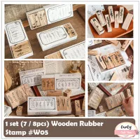 DIY Wooden Rubber Stamp Stempel Kayu Journal, Scrapbook, Diary #05