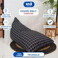 COVER BEAN BAG TRIANGLE SIZE LARGE - SARUNG BEANBAG DEWASA KATUN ADEM