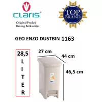 CLARIS Tempat Sampah Injak / Step on Dustbin 30 Liter GEO Enzo 1163