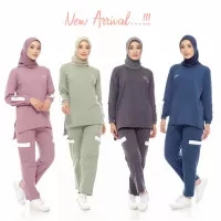 Setelan Baju Olahraga Wanita Jumbo - Kaos Muslimah - PREMIUM