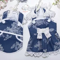 FluffyTail Denise Dress Blue White Denim Girly Casual Design