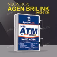 Neon Box Brilink 40x60 cm Akrilik 2 Sisi Nyala Custom
