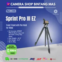 Slik Sprint Pro III EZ Travel Tripod with Pan Head for Video