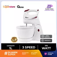 Oxone OX-833 Hand Mixer with Bowl & Stand - Mixer - Merah