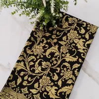 Kain Batik Prada Bakung Hitam Emas Gold