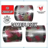 Seal Cup Amigo Polos Isi 2000 Cup Lid Cup Buah Thank You Hati