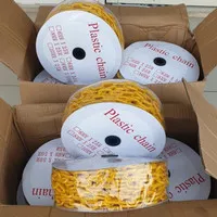 Tali Rantai Plastik 6mm x 25m merah-kuning/ Plastic Chain