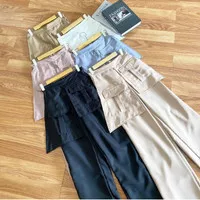 pants Pocket Palazo Highwaist bes palazo pocket pants | L | XL | XXL