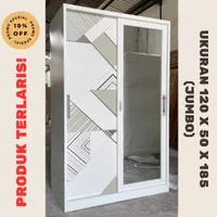 Lemari Pakaian Baju 2 Pintu Sliding Jumbo