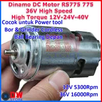 Dinamo DC Motor RS-775 775 36V High Speed Torque 12V-24V-40V Powertool