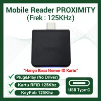 Mobile Reader RFID PROXIMITY Card 125KHz Android USB Type-C No Driver