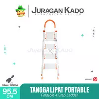 TANGGA LIPAT PORTABLE / TANGGA ALUMUNIUM /TANGGA BESI KOKOH - 4 STEP 